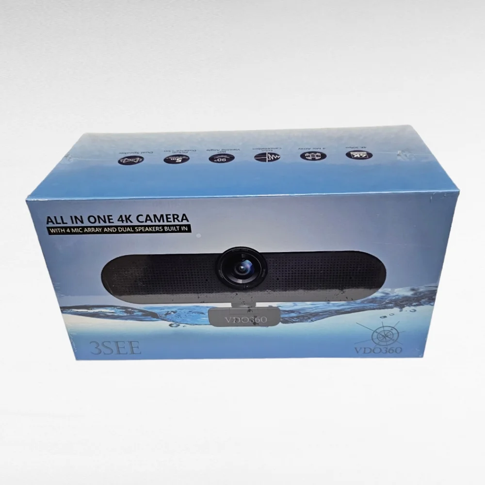 VDO360 3SEE All In One 4K Camera with 4 Mic Array and Dual Speakers